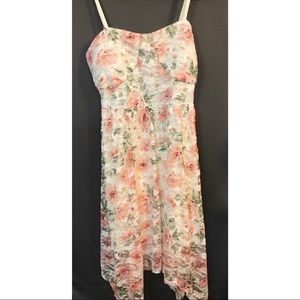 No Boundaries open back floral lace dress